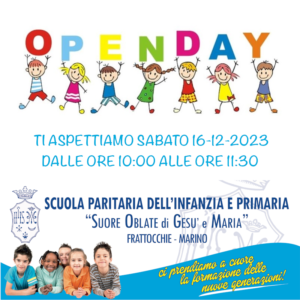 OpenDay Dicembre 2023 Scuola Oblate Frattocchie